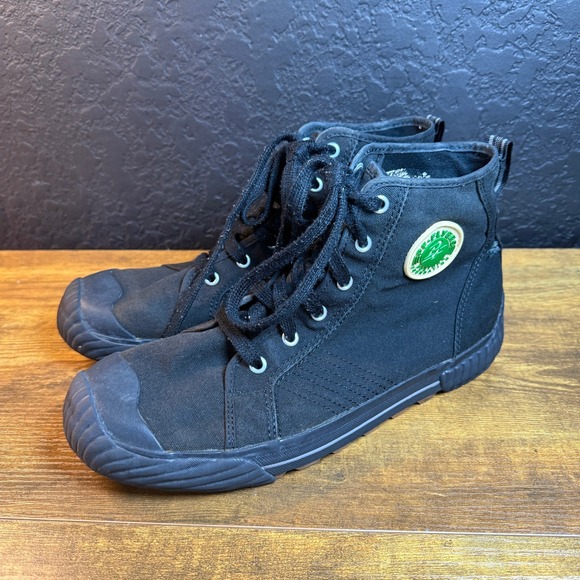 PF Flyers Black Canvas High Top‎ Lace Up Boots Mens Size 9.5 main image 8